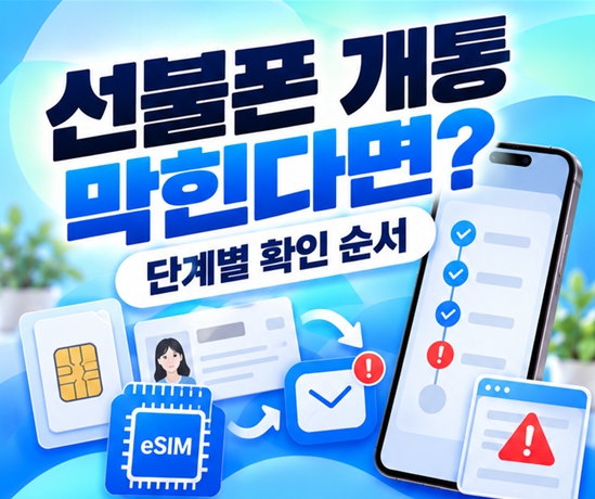 자급제폰이고 휴대폰 설정에도 eSIM 메뉴가 보이는데 단말 조회에서실패하는 경우가 있습니다. 이때는 QR코드부터 확인하는 것이 아닙니다. 단말 조회가 먼저 통과해야 그다음 개통과... - 개통 완료 안내 -유심장착 방향 - 휴대폰 재부팅 - 비행기 모드 - 네트워크 자동 선택 - eSIM이라면 회선 켜짐 여부 통화와 문자까지 모두 안 된다면 회선과유심 인식을 먼저 봅니다....