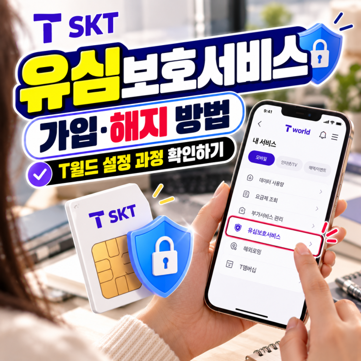 SKT유심보호서비스가입·해지 방법, T월드 설정 과정 확인하기