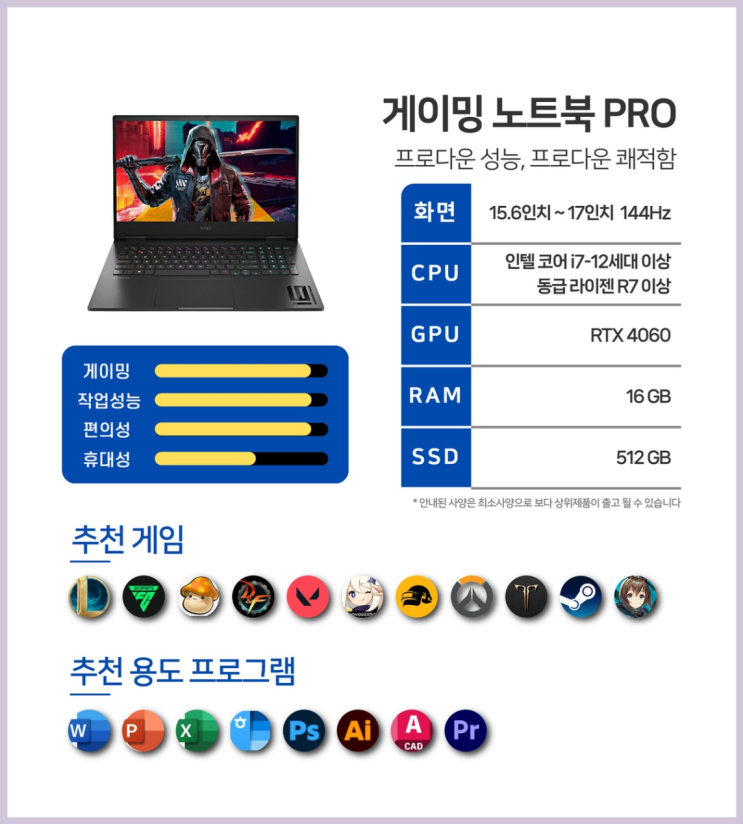 만나는 친구마다 영업하고 다니는 삶의 질 상승 꿀템, 게이밍 노트북 렌탈 I7 고사양 고성능 단기 후기 : 네이버 블로그