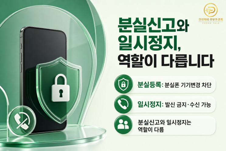 휴대폰을 잃어버렸을 때,분실신고·일시정지·유심재발급순서 정리