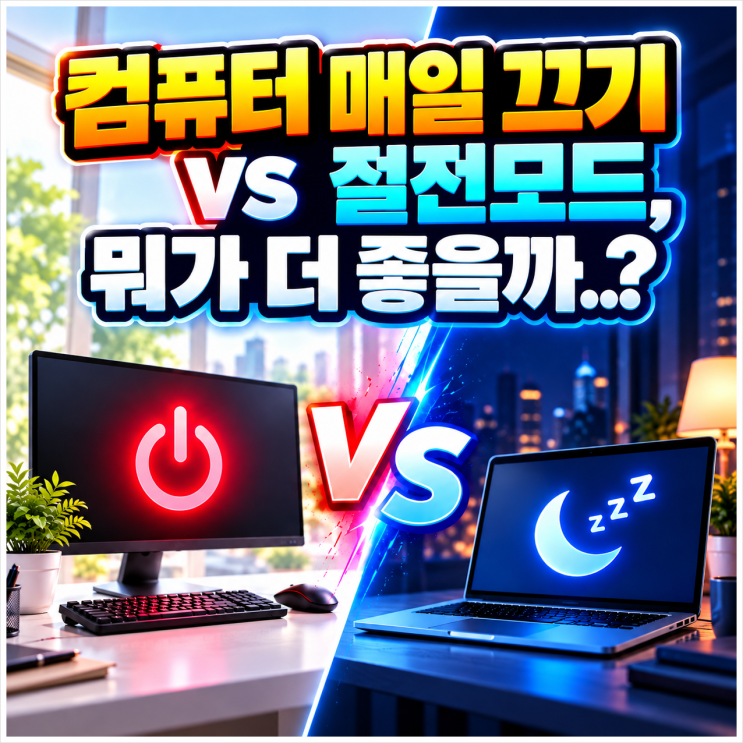 컴퓨터 매일 끄기 vs 절전모드, 뭐가 더 좋을까..? : 네이버 블로그