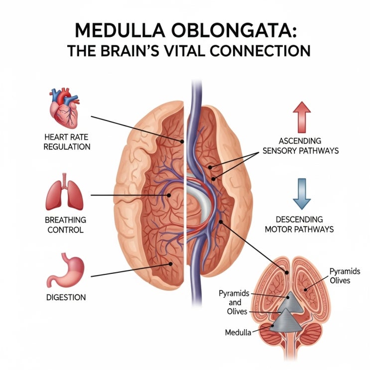 영어로 연수(延髓) medulla oblongata 뜻 / medullary 의미 : 네이버 블로그