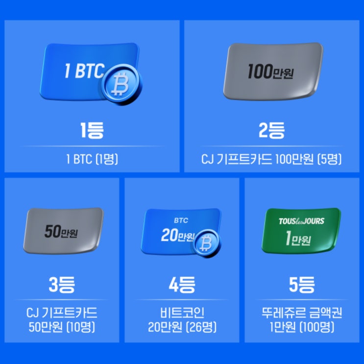 업비트 뚜레쥬르 1BTC 이벤트 : 네이버 블로그