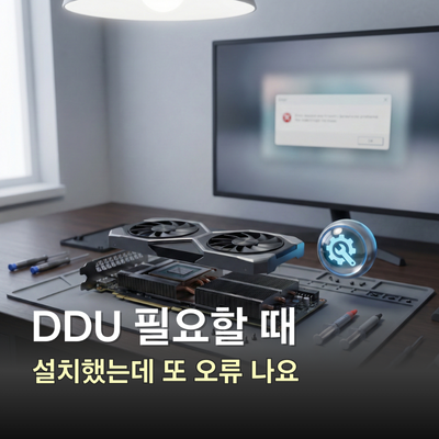 DDU 실행 전 알아야 할 조건과 사용법 : 네이버 블로그