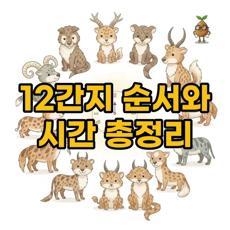 12간지 순서와 시간, 자축인묘 헷갈리는 띠 동물 계산 완벽 정리 : 네이버 블로그