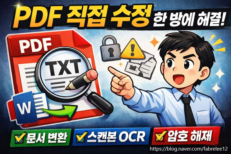 PDF 문서 직접 수정 A to Z: 글자/이미지/페이지/서명/보안까지 한 번에 : 네이버 블로그