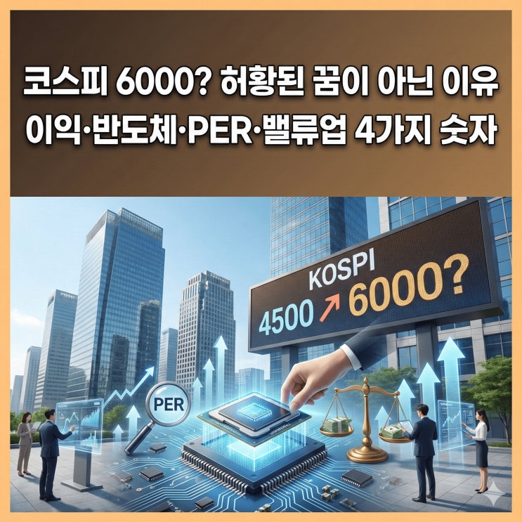 코스피 6000? 허황된 꿈이 아닌 이유｜이익·반도체·PER·밸류업 4가지 숫자 : 네이버 블로그