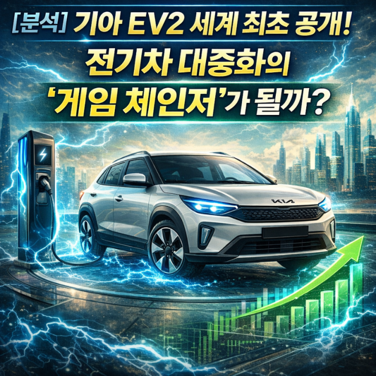 [분석] 기아 EV2 세계 최초 공개! 전기차 대중화의 '게임 체인저'가 될까? : 네이버 블로그