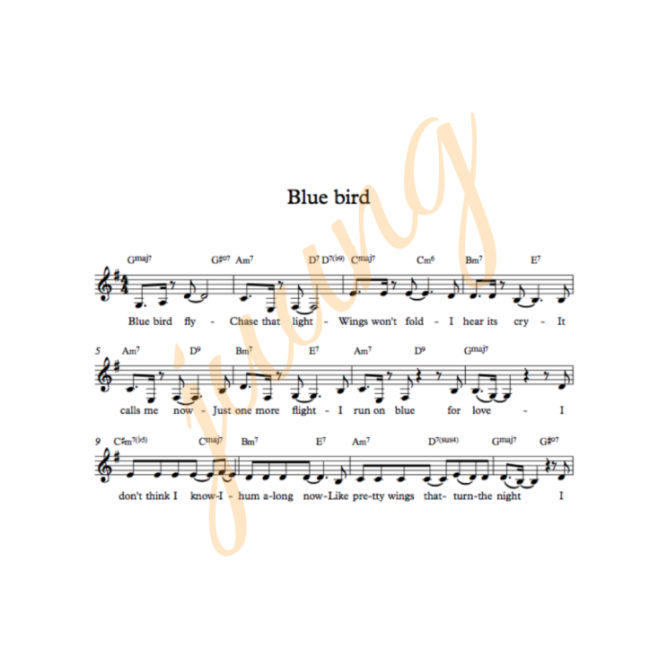Blue Bird 악보/pdf : 네이버 블로그