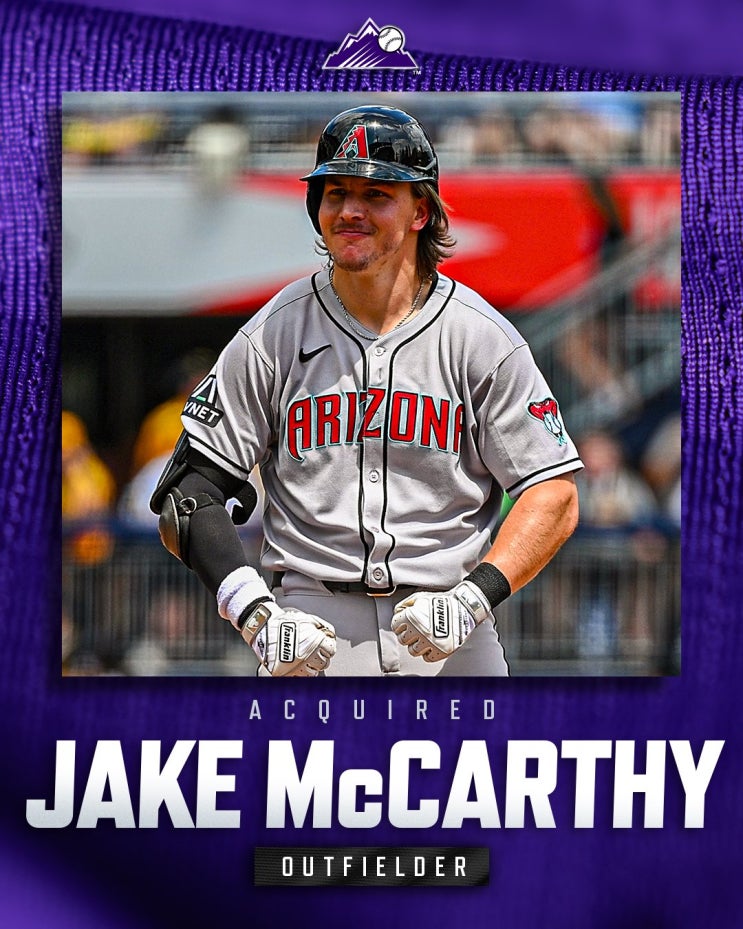 외야수 제이크 맥카시 (Jake McCarthy)를 영입한 콜로라도 로키스 : 네이버 블로그