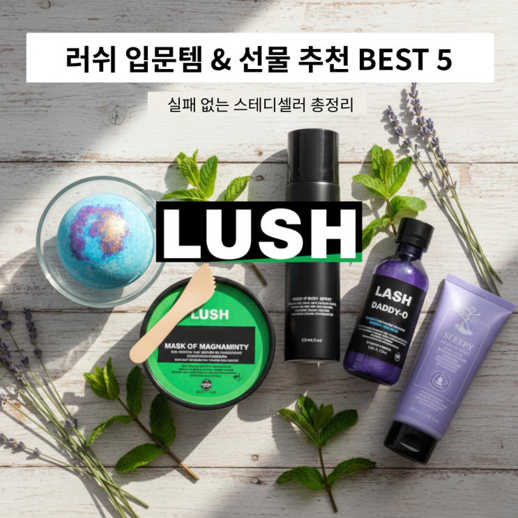LUSH 러쉬 입문템 베스트 5 | 슈렉팩부터 슬리피 로션까지 실패 없는 추천 : 네이버 블로그