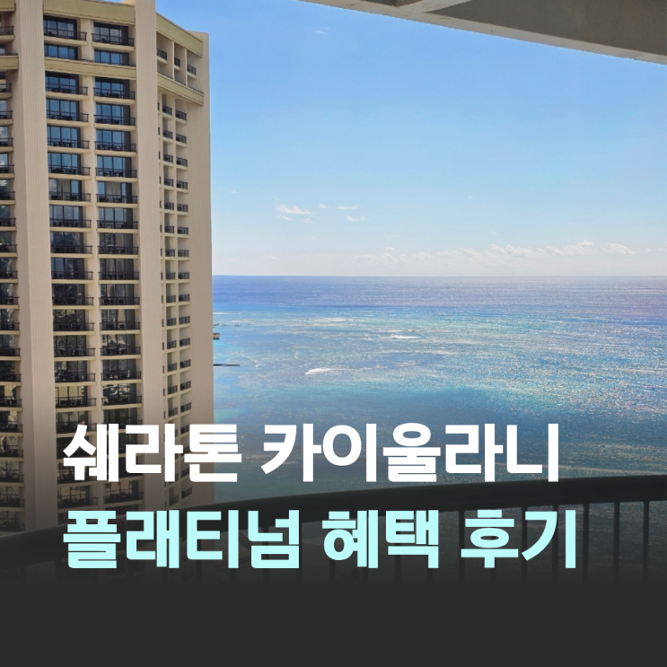 하와이 와이키키 가성비 숙소 추천 쉐라톤 프린세스 카이울라니 메....