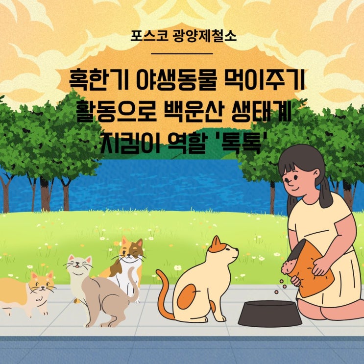 광양제철소, 혹한기 야생동물 먹이주기 활동으로 백운산 생태계 지킴이 역할 '톡톡' : 네이버 블로그