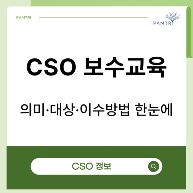 CSO교육 의미부터 대상, 이수방법까지 총정리 : 네이버 블로그