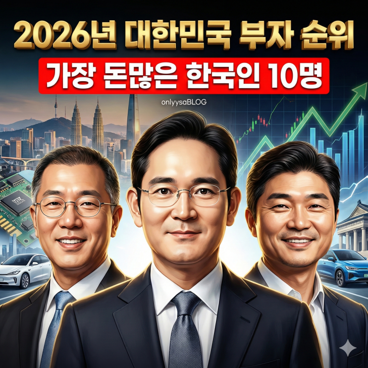 2026년 한국 부자 순위 TOP 10, 대한민국에서 가장 돈 많은 사람은? : 네이버 블로그