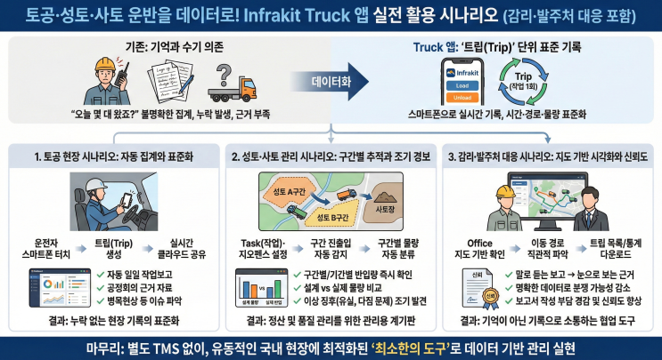 제7화. Infrakit Truck 앱: 국내 토목 현장에서의 활용 시나리오 : 네이버 블로그