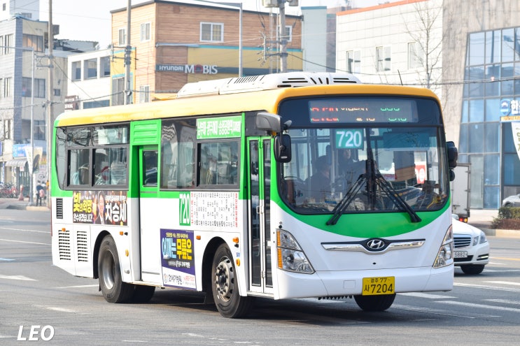 [광주/마을] 광산버스 720번 [그린시티 F/L CNG 19년식 7204호] : 네이버 블로그