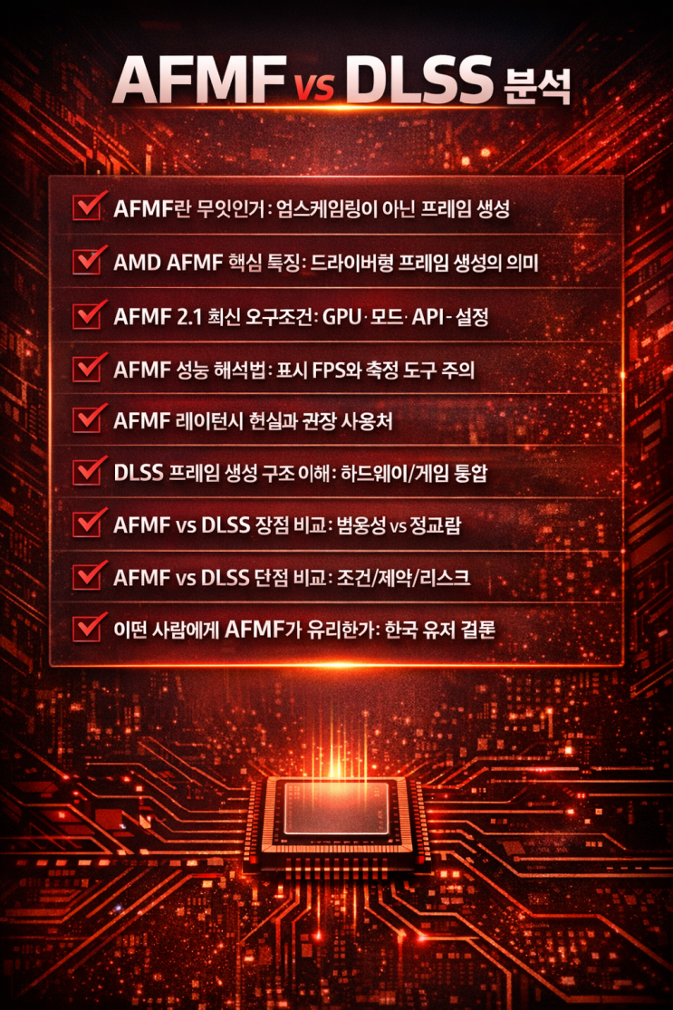 AMD AFMF(Fluid Motion Frames) 특징과 성능 정리: DLSS 프레임 생성(Frame Generation)과 ...