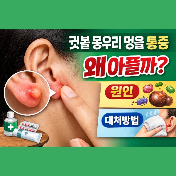 귓볼 몽우리 멍울 통증, 원인 알고 나면 대처가 쉬워집니다 : 네이버 블로그