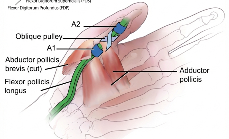 엄지손가락 '딸깍' 소리 날 때, 비수술 방아쇠 수지 치료법- A1 pulley(활차) 도침 유착박리술, 약침 치료효과 ...