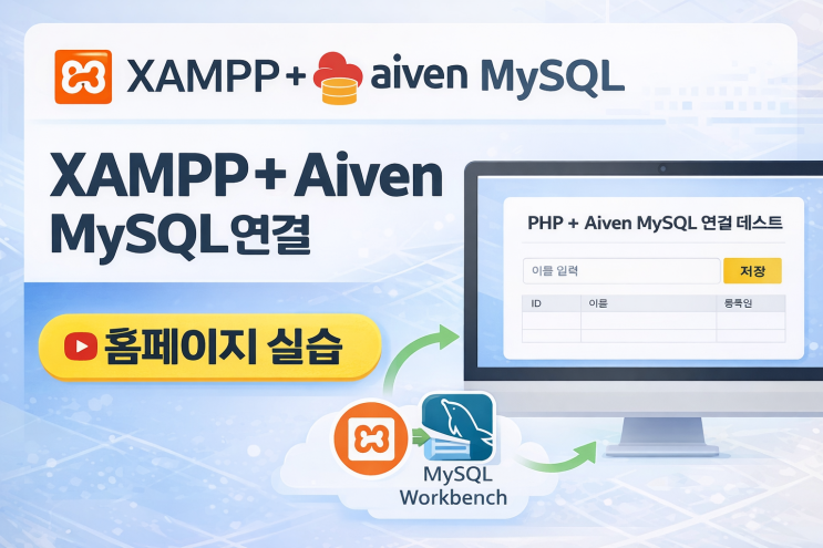 XAMPP 설치부터 Aiven MySQL 연동까지 – PHP로 만드는 초간단 테스트 홈페이지 : 네이버 블로그