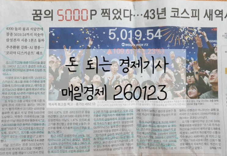 돈 되는 매일경제 기사 21 / 꿈의 5000P 찍었다 : 네이버 블로그