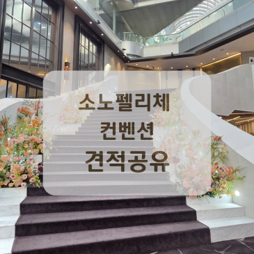 소노펠리체 컨벤션 웨딩 홀투어 후기 (주차, 식대, 당일혜택, 견적 공유)