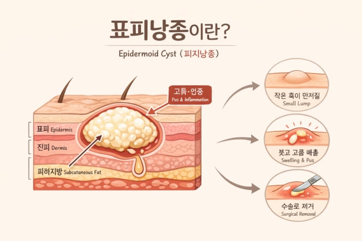 가슴밑 표피낭종 제거수술 및 보험청구 후기 : 네이버 블로그