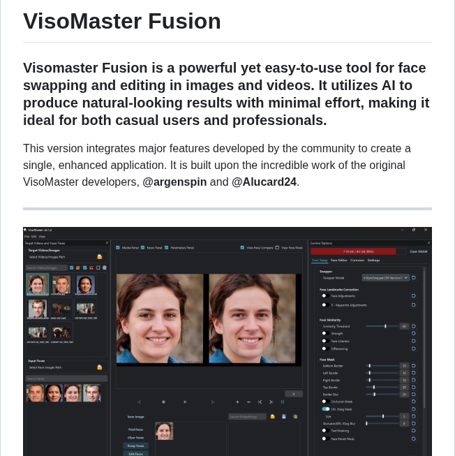 VisoMaster Fusion - Swaps faces in images and videos using AI : 네이버 블로그