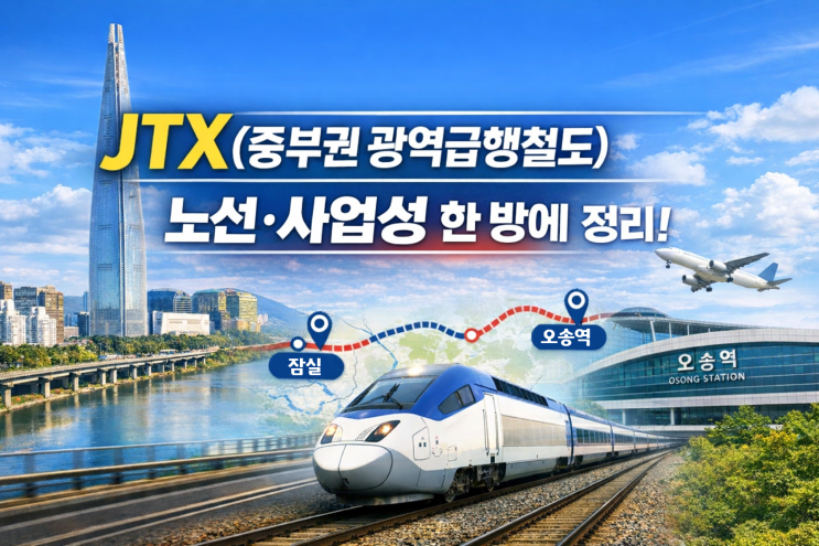 JTX(중부권 광역급행철도)란? 잠청선 노선·사업성까지 한 방에 정리 : 네이버 블로그