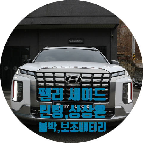 청주 팰리세이드 틴트어카 썬팅 상상온 기어봉 PRND 블랙박스 보조배터리 시공기 : 네이버 블로그