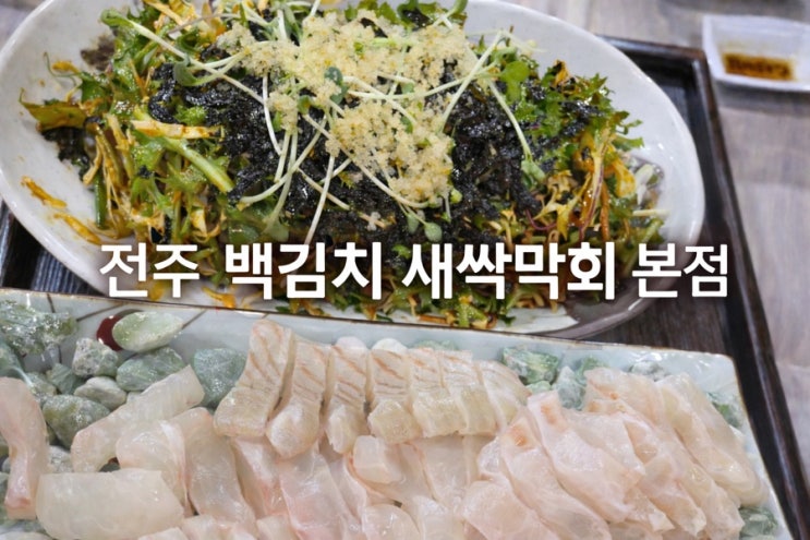 전주 아중리 백김치 새싹 막회 본점 방문후기 : 네이버 블로그
