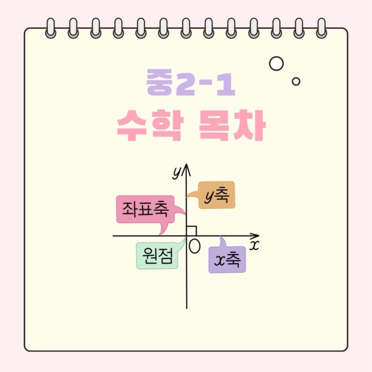 중 2 수학 목차, 중학교 2학년 1학기 수학 개념 공부 : 네이버 블로그