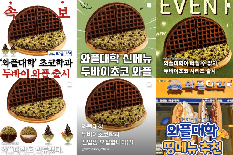 와플대학 두바이 와플 초코 가격 출시 지점 후기 총정리 : 네이버 블로그