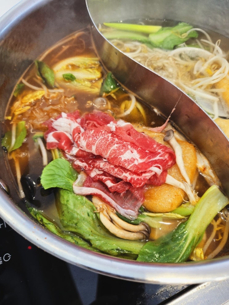 부산강서구맛집 샤브원 명지점 샤브·마라탕·연어·피자까지 다 되....