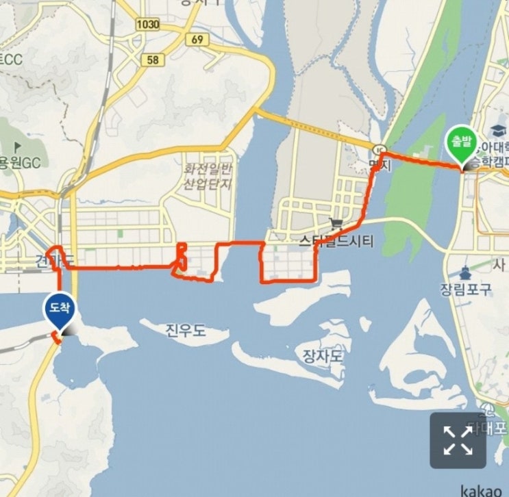 5 - 1 코스, 22km(낙동강하굿둑- 명지오션시티 - 신호대교...