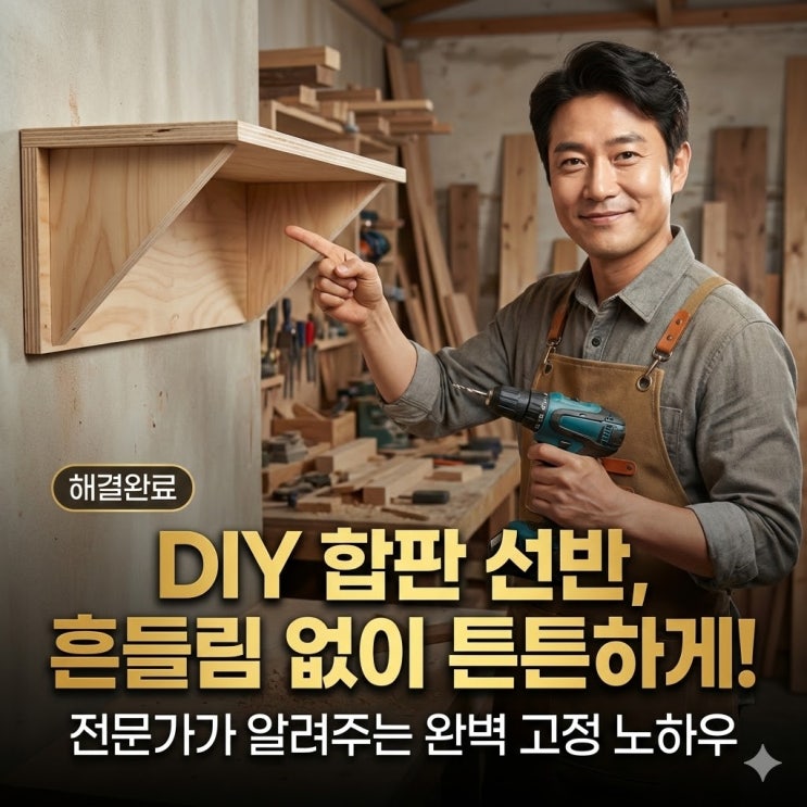 DIY 합판 선반, 흔들림 없이 튼튼하게 만드는 방법! 노하우 공개 : 네이버 블로그