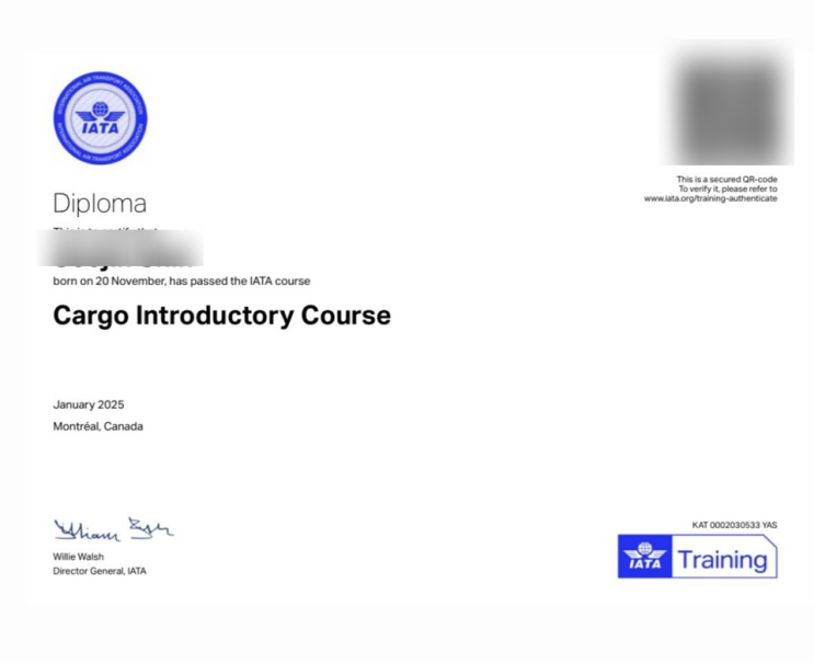 IATA 항공화물기초(Cargo Introductory Course Diploma) 국제자격증 취득후기 : 네이버 블로그