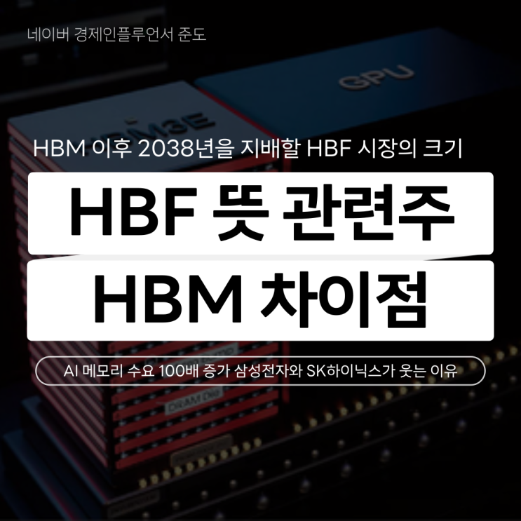 HBF 뜻 관련주 대장주 HBM 차이점 삼성전자 SK하이닉스 반도체 주식 전망 : 네이버 블로그