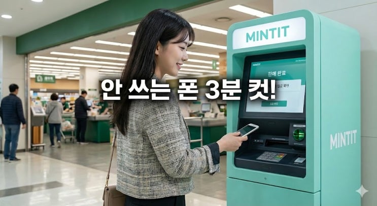 📱 서랍 속 안 쓰는 폰, 3분 만에 현금으로! '민팃(MINTIT)' ATM 시세 조회 & 개인정보 완벽 삭제 꿀팁 : 네이버 블로그