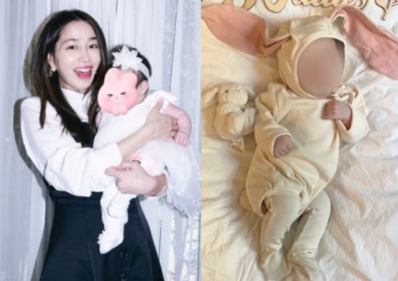 이민정 딸 서이 백일 사진 공개, 토끼 의상 입고 찍은 모습 "귀엽게 잘 나왔다"