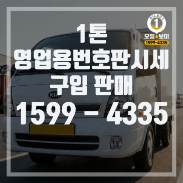 1톤영업용번호판시세 알아보기 개인용달넘버가격 번호판 구입 판매 직번 사이트 한눈에 정리