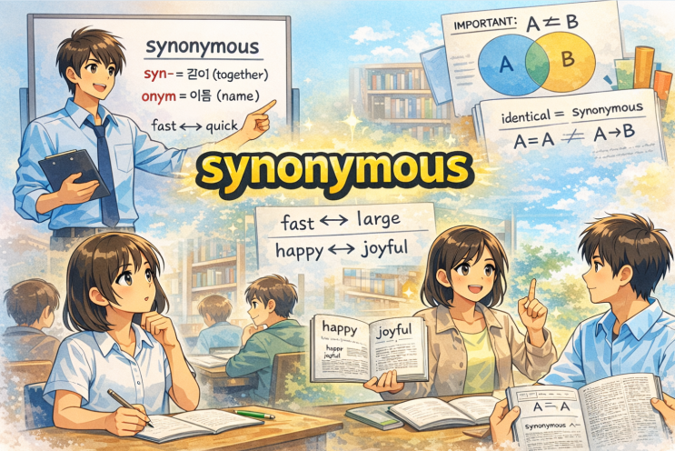 Synonymous 완전 정리 – ‘같은 뜻’이지만 같지 않은 이유까지 이해해요 : 네이버 블로그