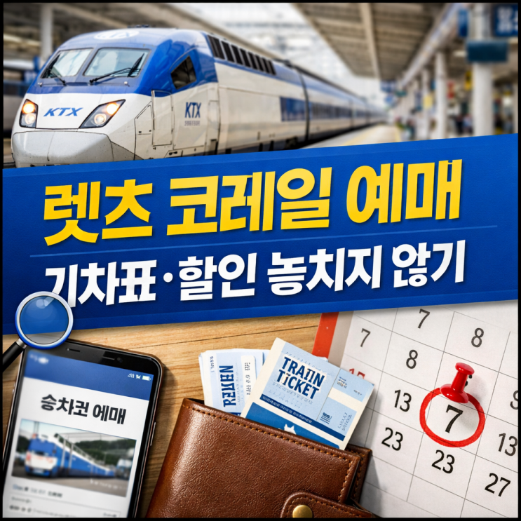 렛츠 코레일 예매 기차표 할인 정보 받는 법 : 네이버 블로그