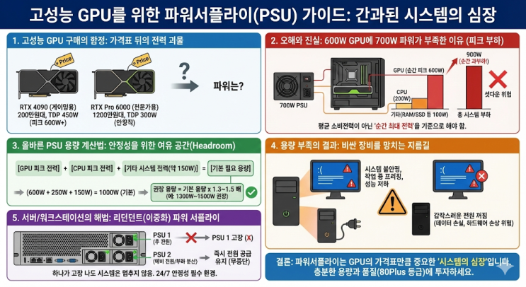 1200만원 GPU 샀는데 파워가 버틸까? PSU 선택의 모든 것 : 네이버 블로그