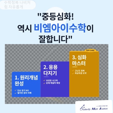 중등심화 역시 '비엠아이수학'이 잘합니다. RSS 대표 이미지