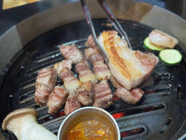 신화월드 고기 맛집 아이랑 풍로 제주 흑돼지 여기 : 네이버 블로그