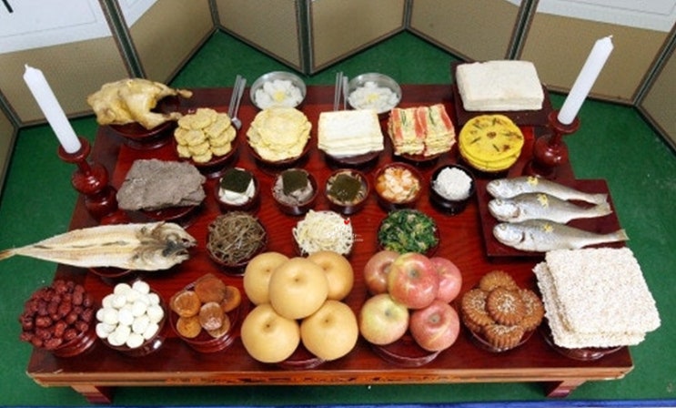 차례 상차림 자료 이미지