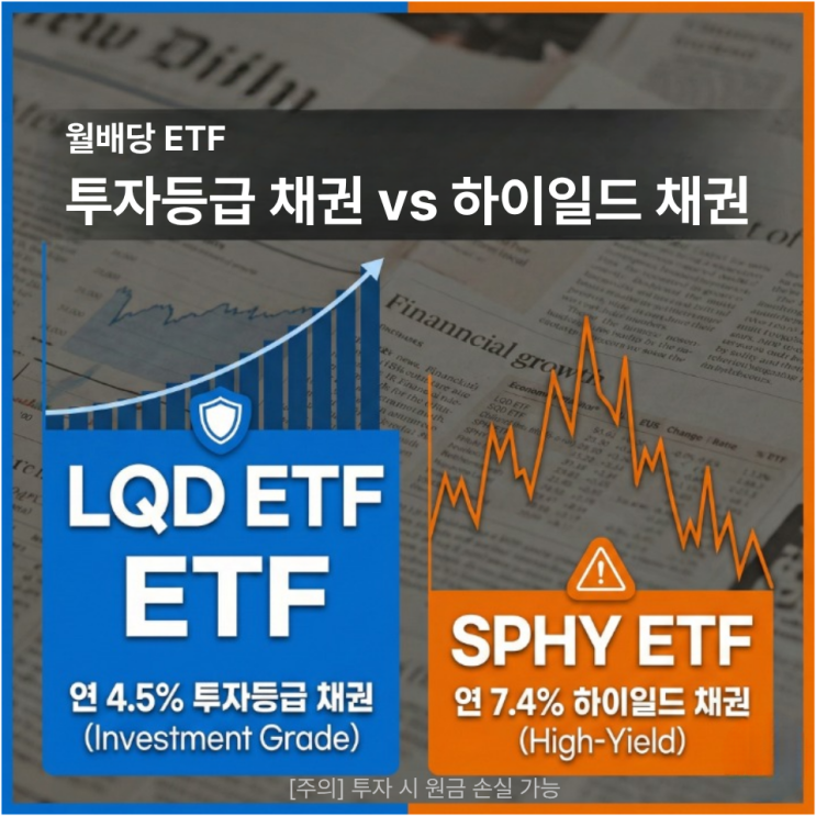 [미국 채권ETF] LQD vs SPHY 비교, 연 4%대 우량 회사채와 7%대 투기등급 채권 : 네이버 블로그