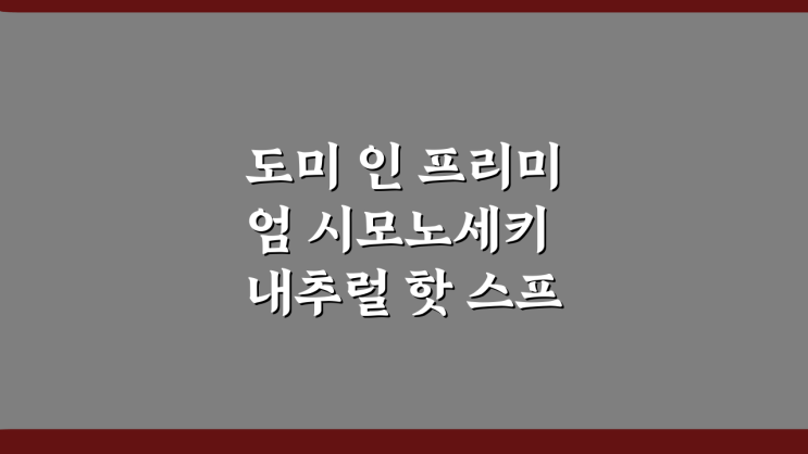 도미 인 프리미엄 시모노세키 내추럴 핫 스프링 내돈내산 리뷰, 여....